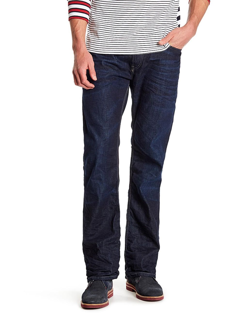 DIESEL New Fanker Slim Bootcut Jean in Blue for Men | Lyst