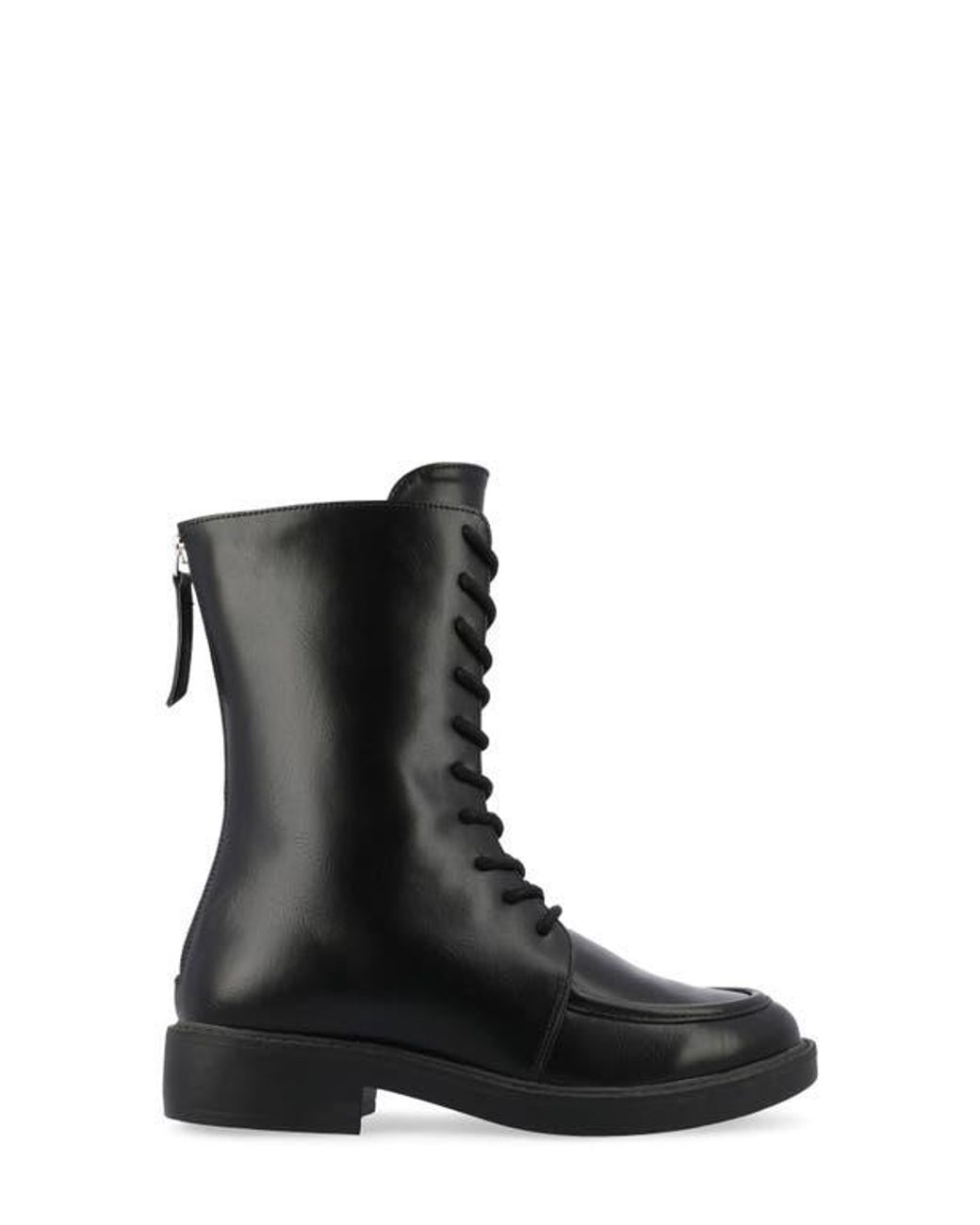 Journee Collection Black Nikks Combat Boot
