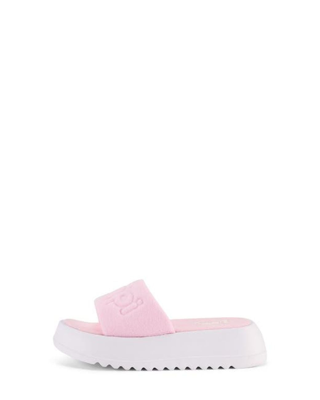 FLOOPI Pink Terry Platform Slide Sandal