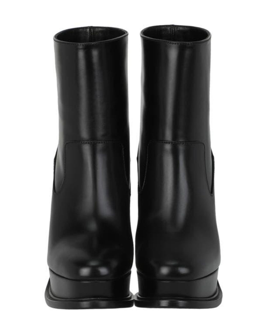 McQueen Black Leather Ankle Bootie