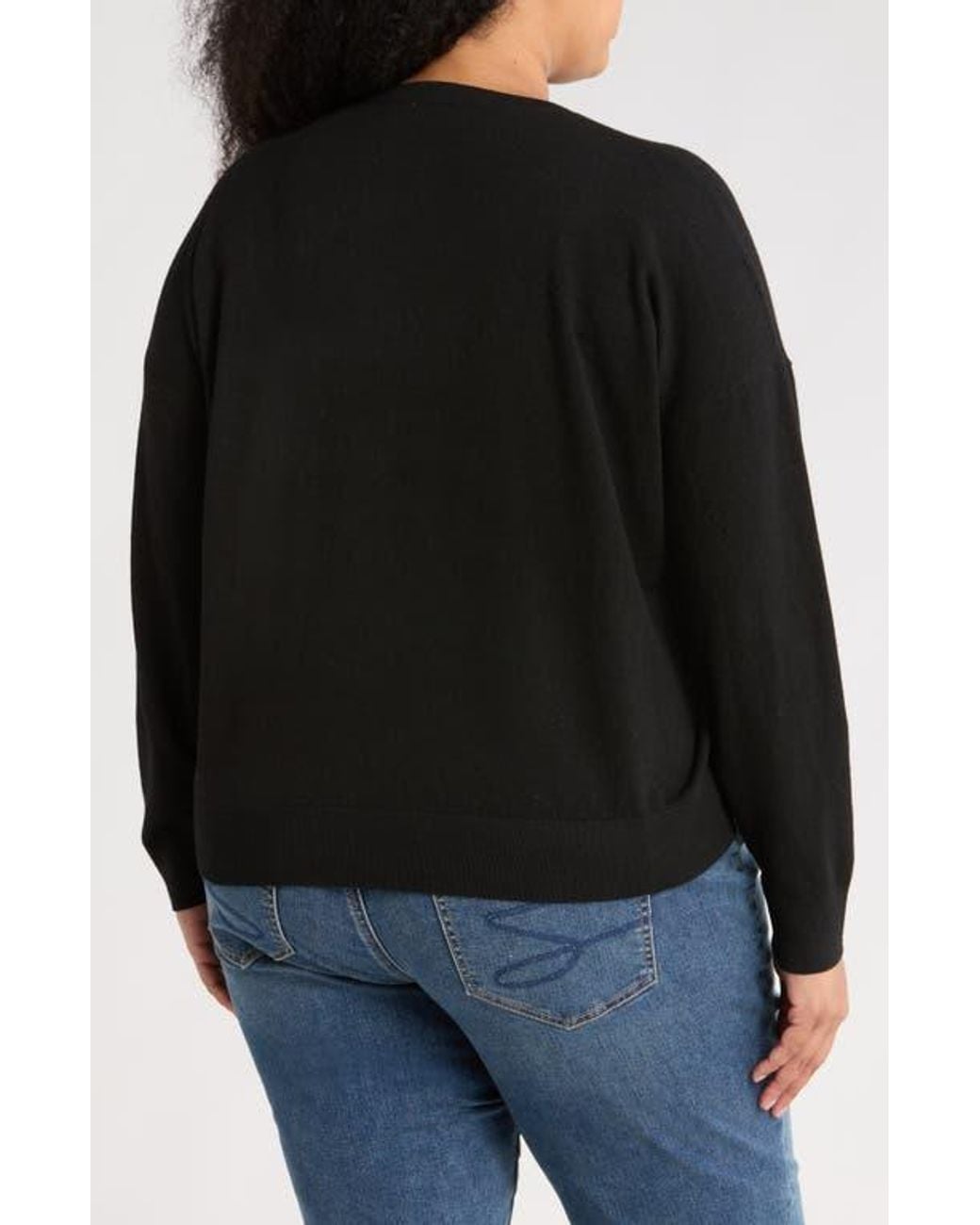 Nordstrom Rack Black V-Neck Pullover Sweater