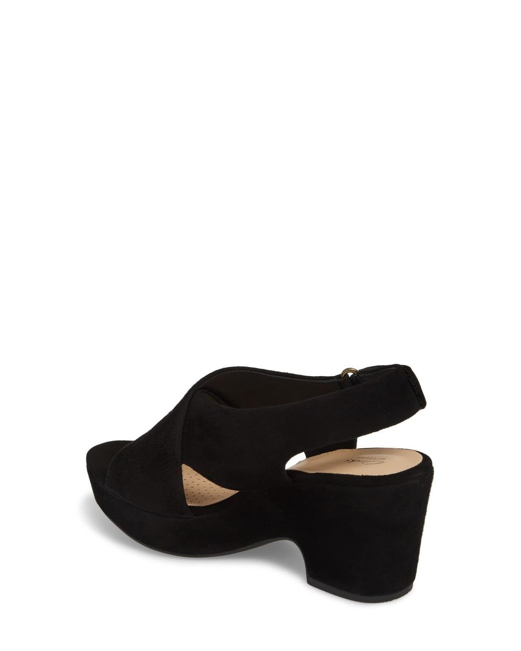 Clarks Maritsa Lara Suede Sandals In Black Wide Fit Size 8 | Lyst