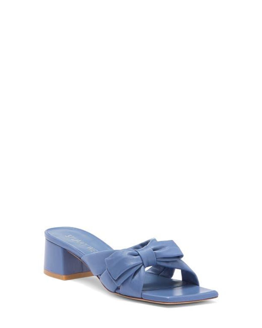 Stuart Weitzman Blue Sofia Bow Sandal