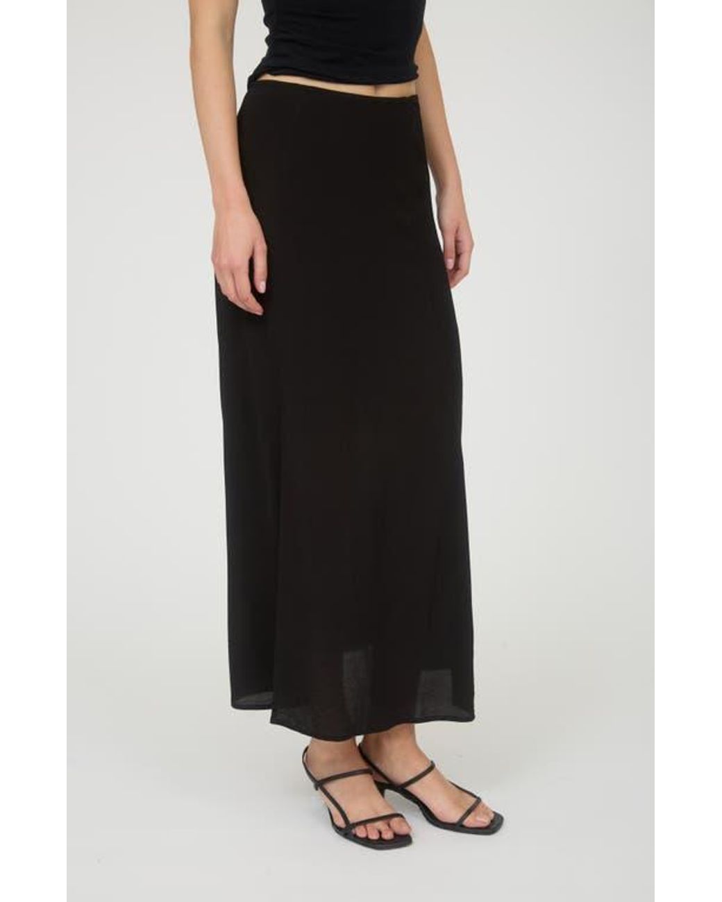 Blu Pepper Black Midi Skirt