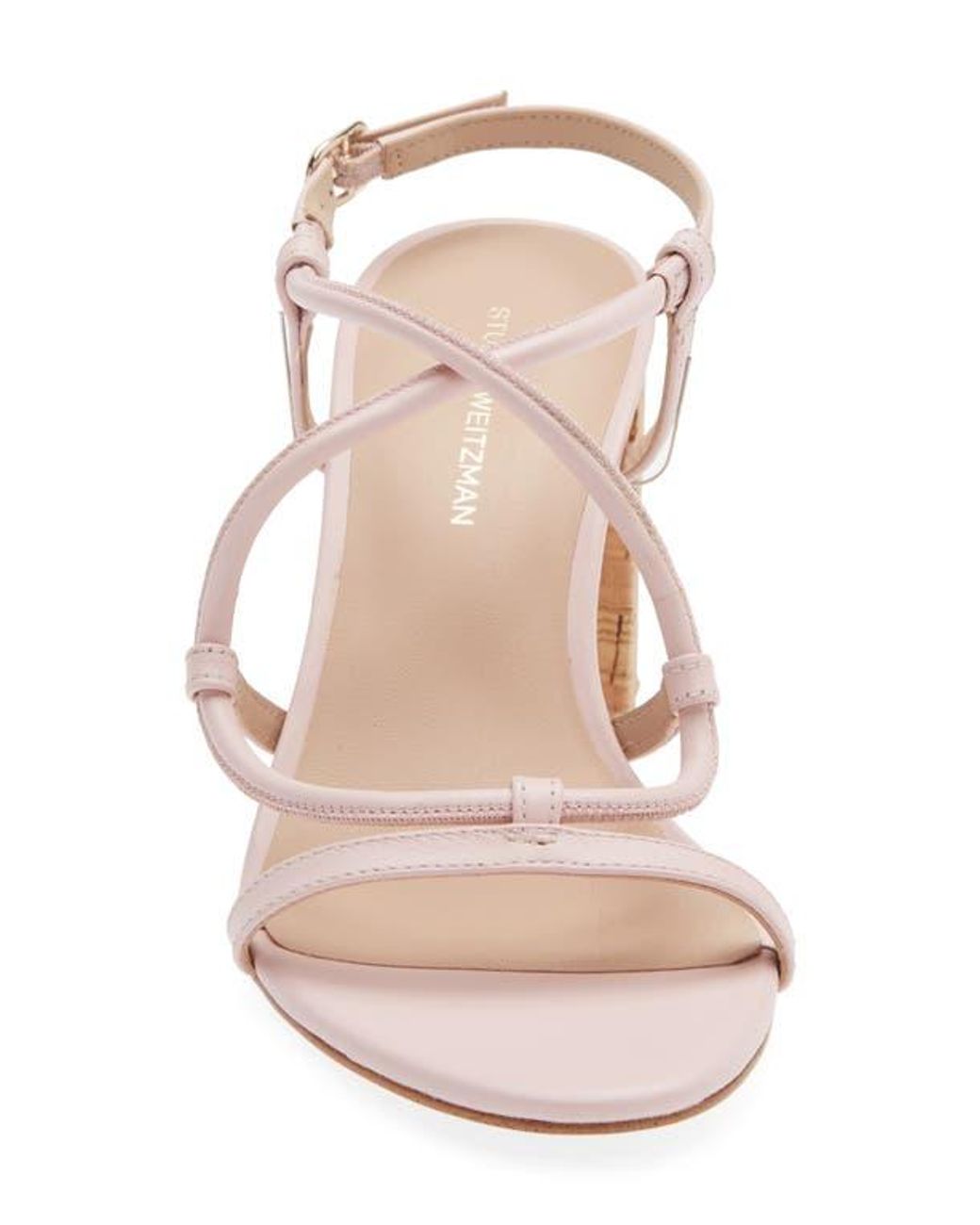 Stuart Weitzman Natural Nilla 75 Block Sandal