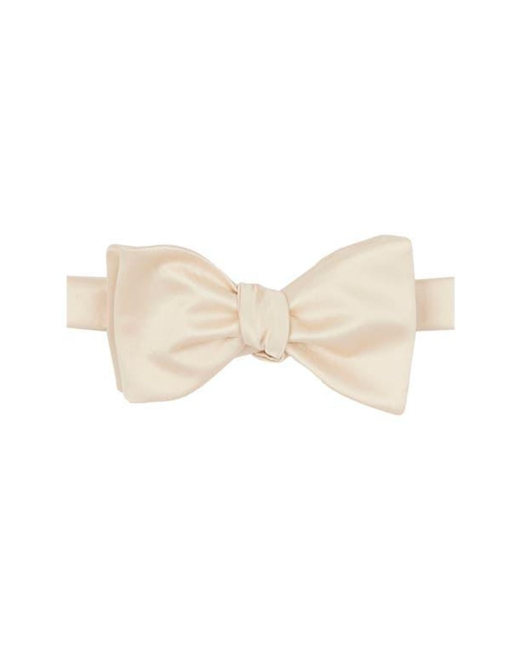 Con.struct Natural Solid Satin Bow Tie for men
