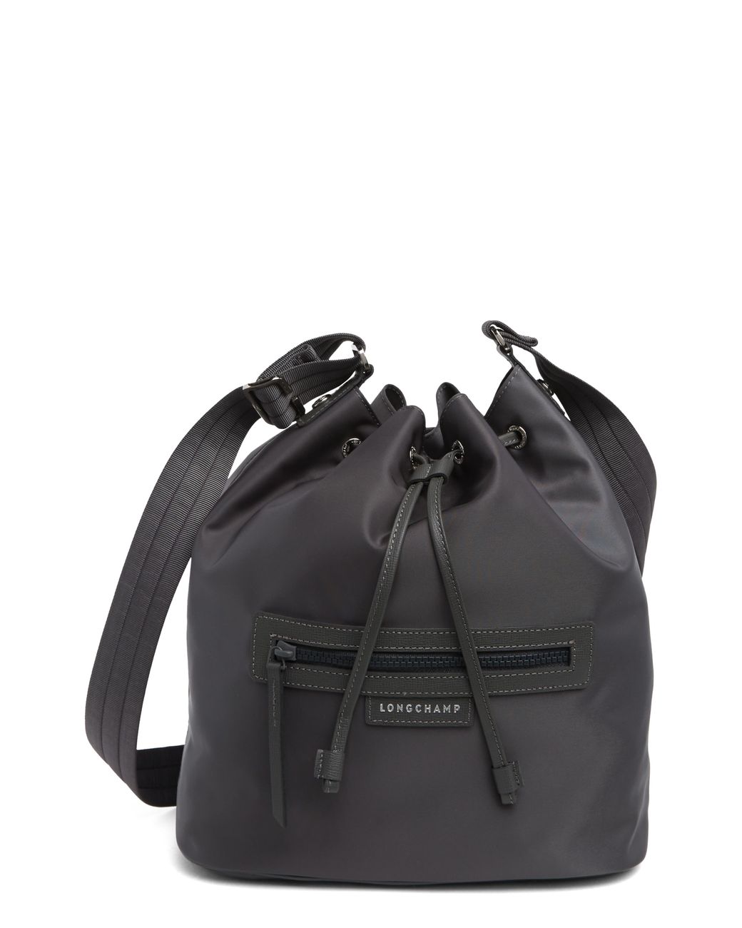Longchamp, Bags, Nwt Longchamp Gray Neo Bucket Nylon Bag