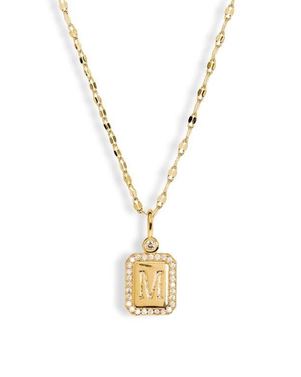 Leith Metallic Initial Pendant Necklace