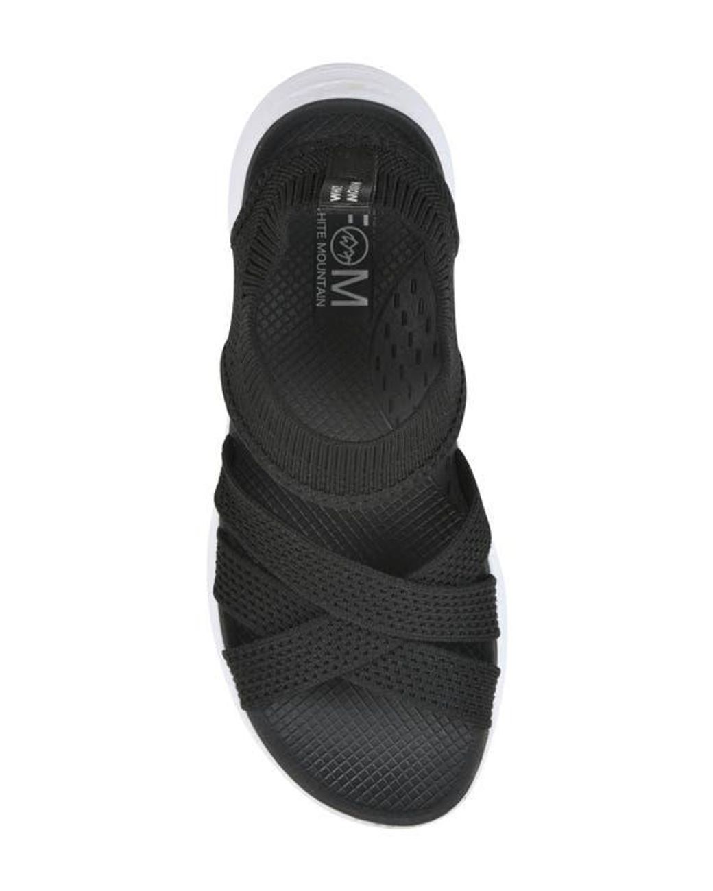 White Mountain Black Charry Knit Sandal