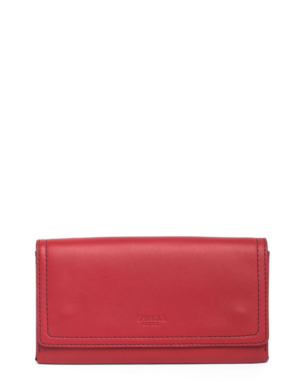Shinola Leather Large Snap Wallet in Red | Lyst