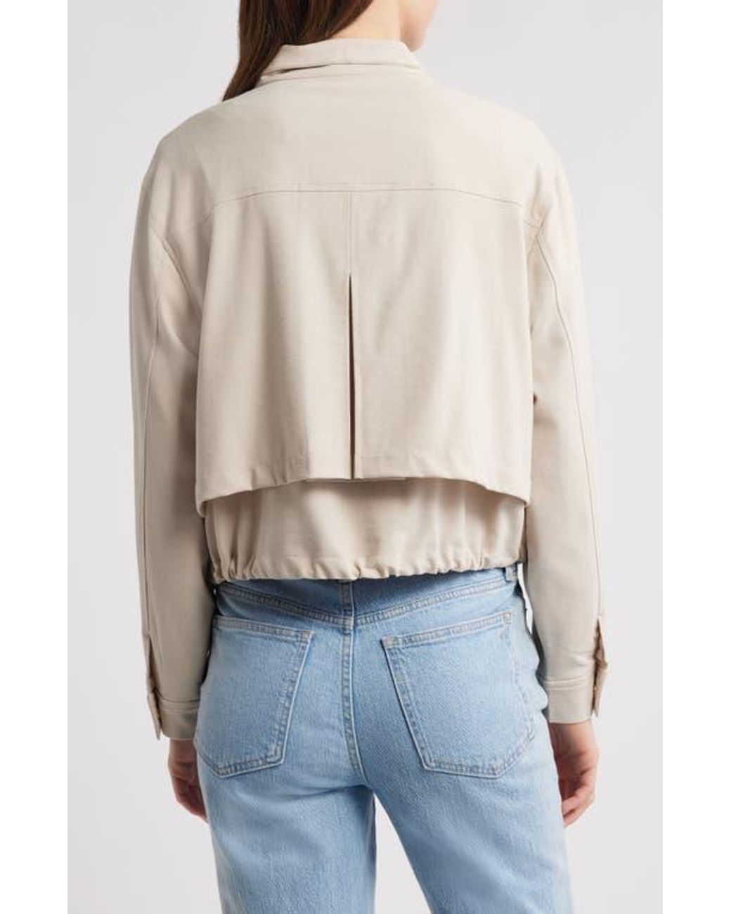 Wit & Wisdom Natural Double Layer Front Zip Jacket