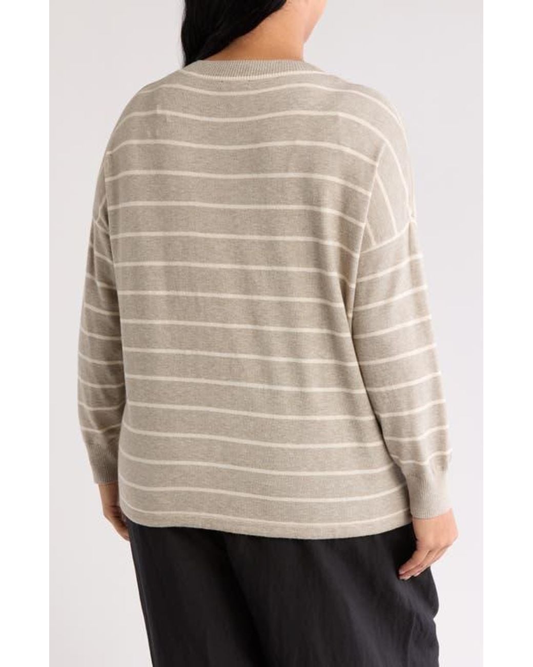 Max Studio Natural Drawstring Sweater