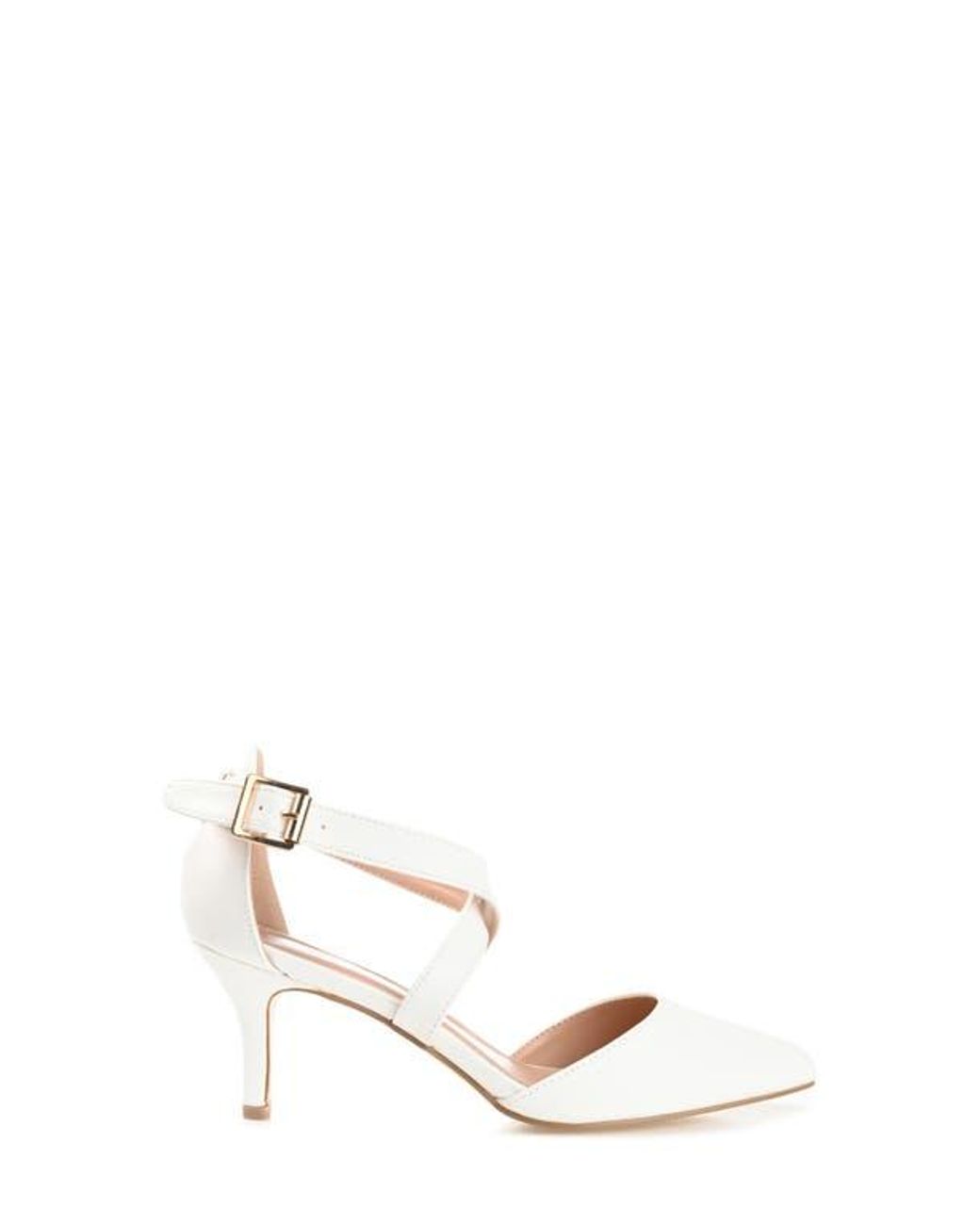 Journee Collection Pink Riva Crossover Pump