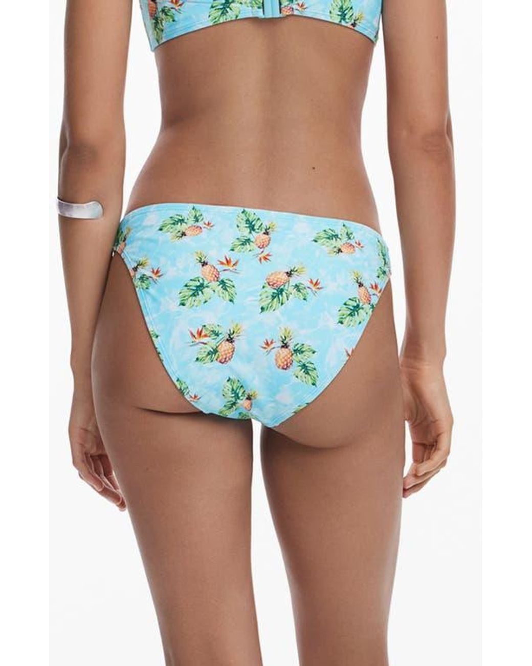 Desigual Blue Pineapple Bikini Bottoms