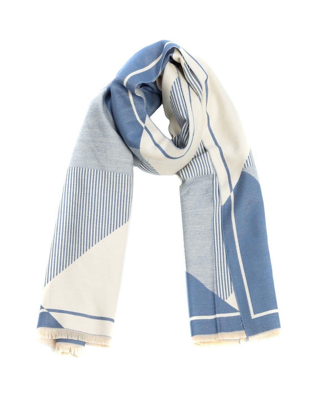 Saachi Blue Mosaic Reversible Scarf
