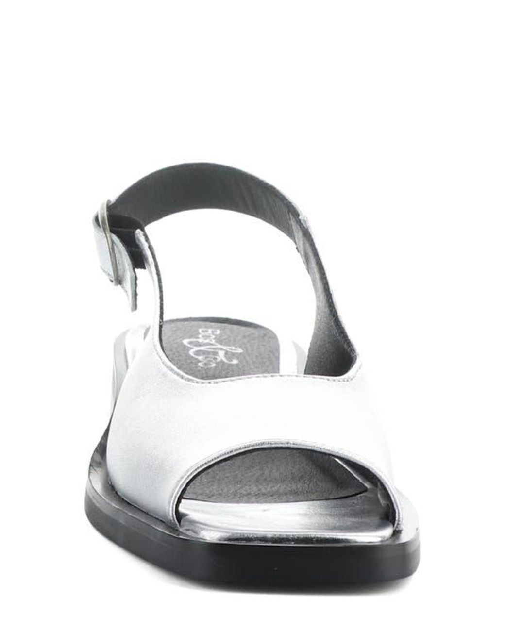 Bos. & Co. White Elena Slingback Flat