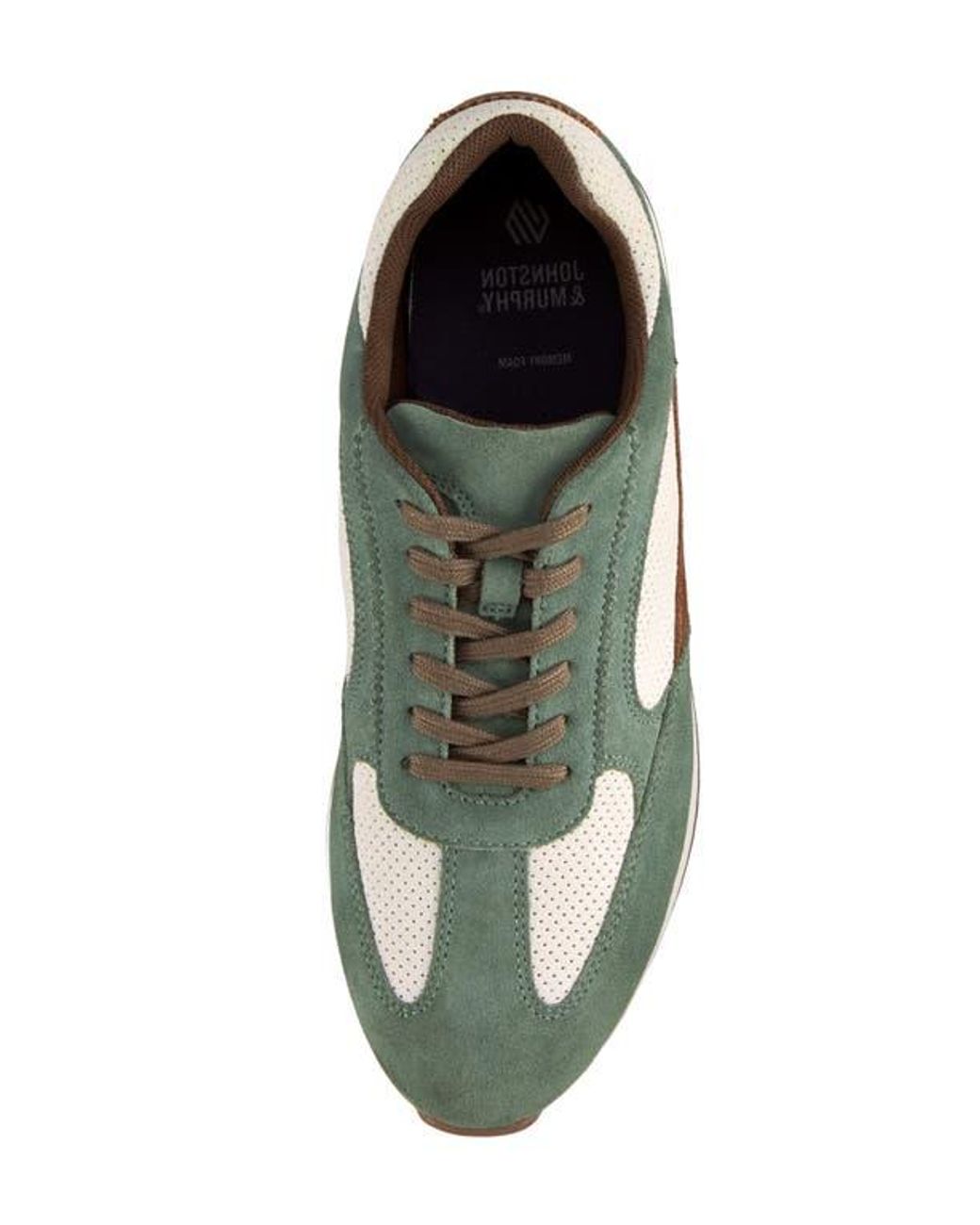 Johnston & Murphy Green Chase Perforated Sneaker for men