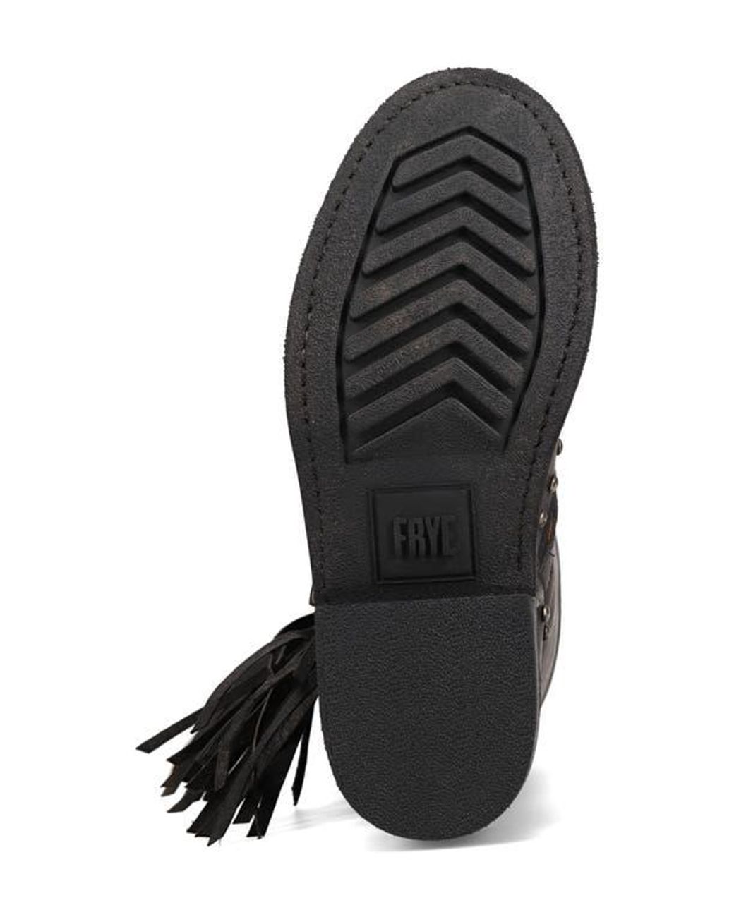 Frye Black Viv Fringe Trim Boot