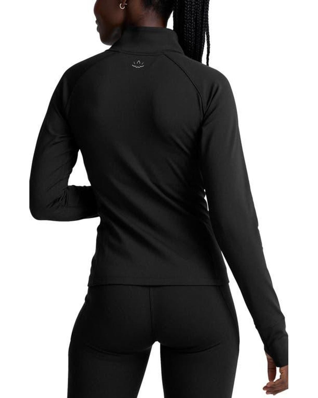 Beyond Yoga Black Pacer Fleece Quarter Zip Pullover