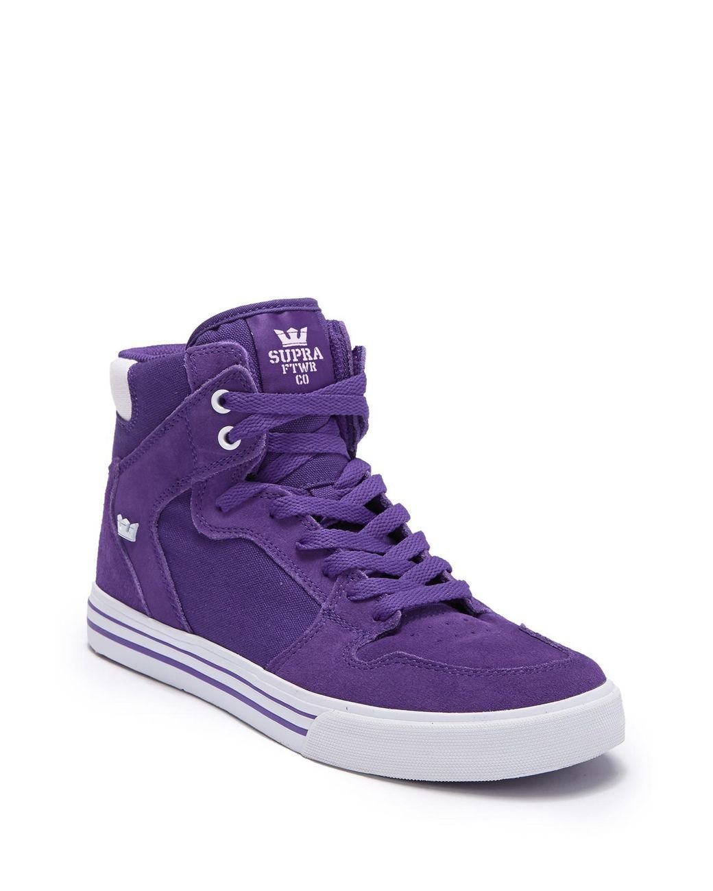 Supra Vaider Suede High Top Sneaker in Purple for Men | Lyst