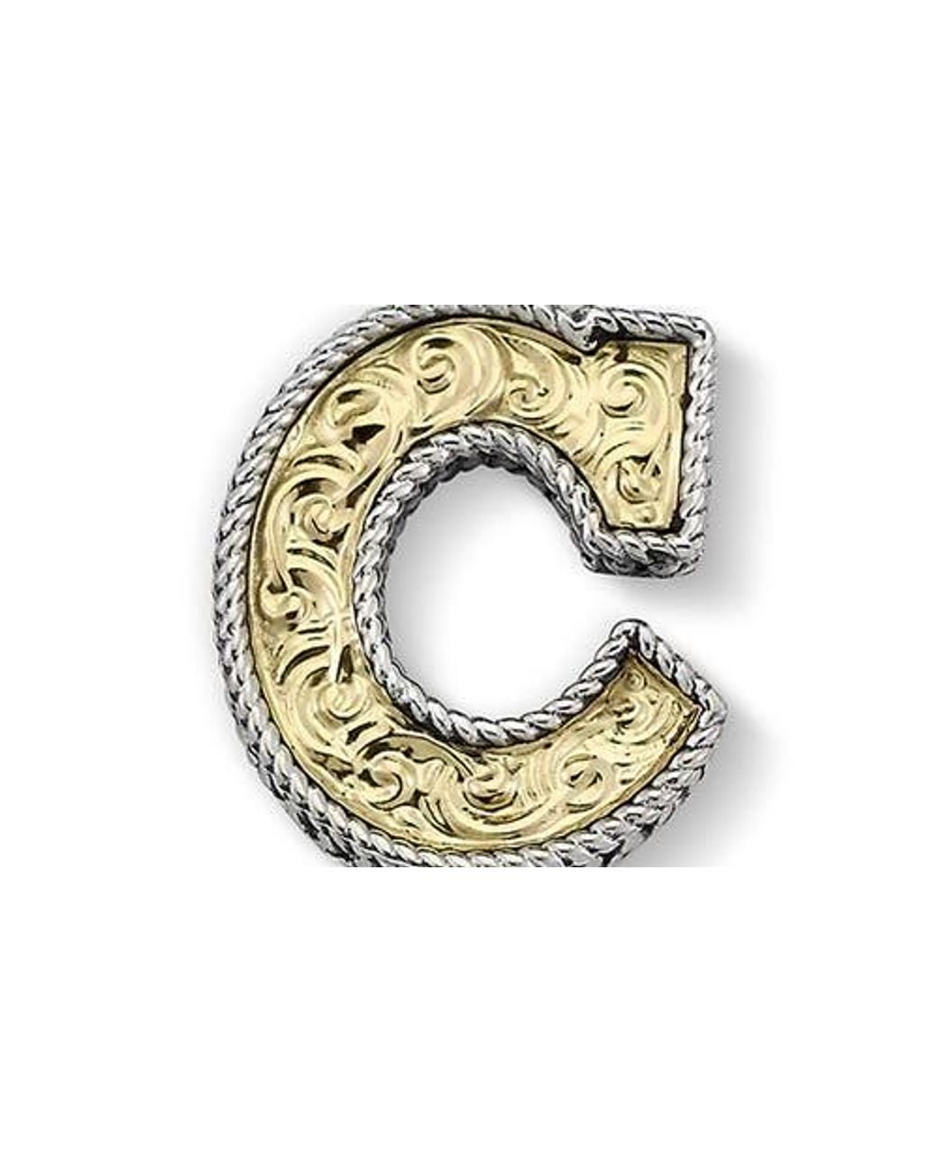Samuel B. Metallic Two-Tone Initial Pendant