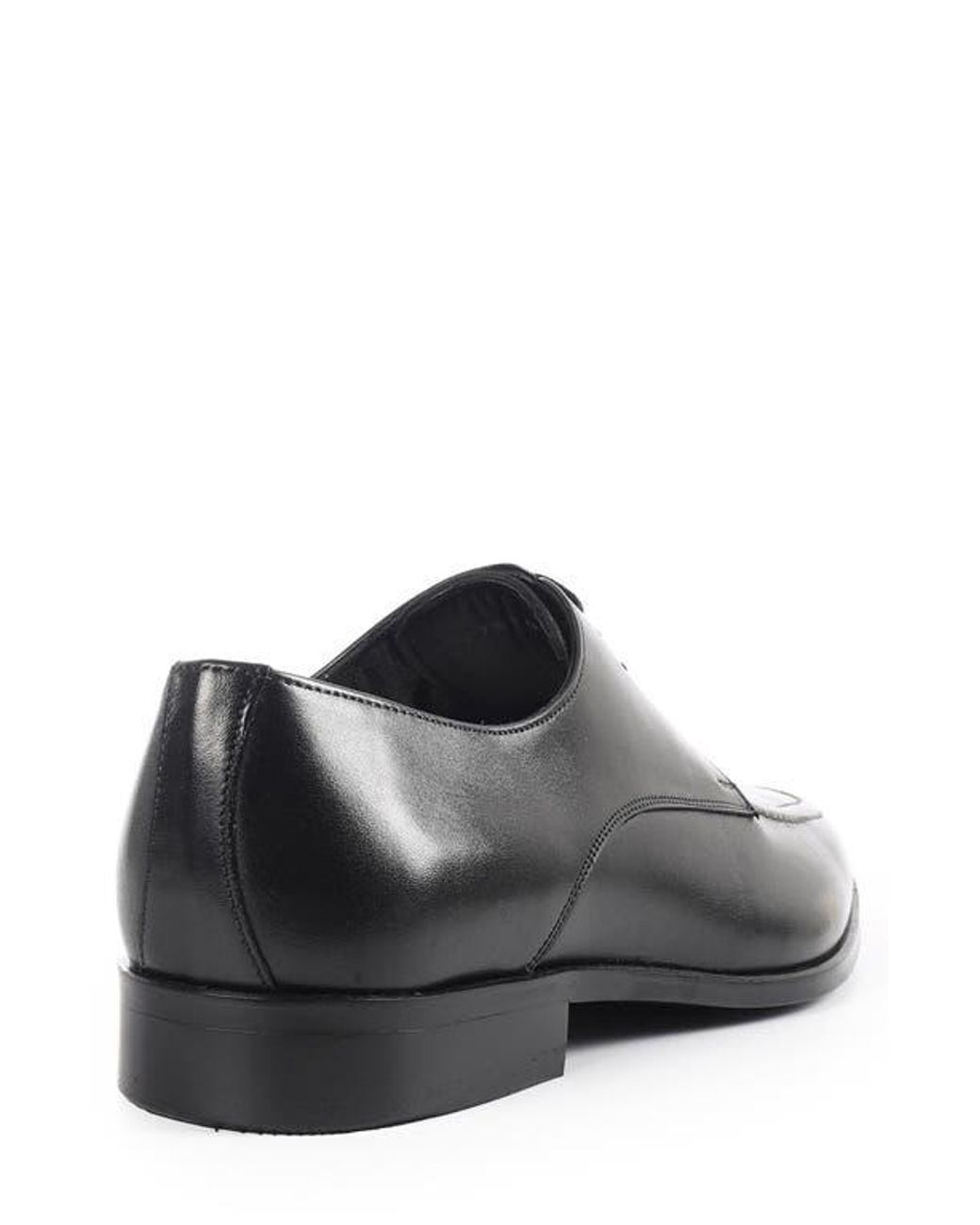 VELLAPAIS Black Warwick Apron Toe Derby for men