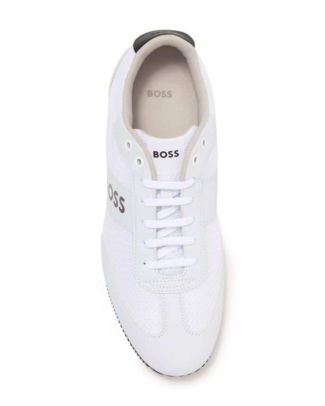 Boss White Rush Low Top Sneaker for men