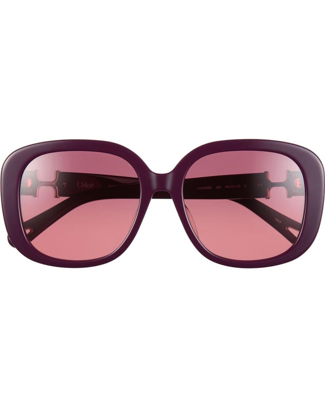 Chloé Pink 56Mm Square Sunglasses