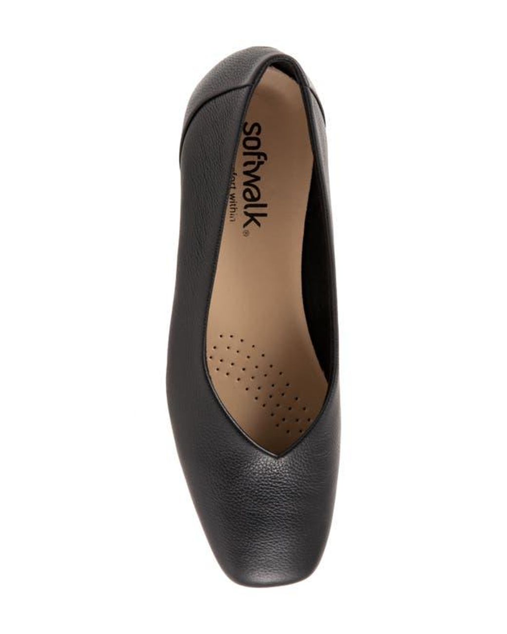 Softwalk® Black Vellore Flat
