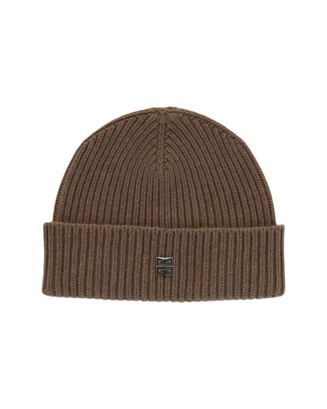 Givenchy Brown 4G Logo Wool & Cashmere Beanie