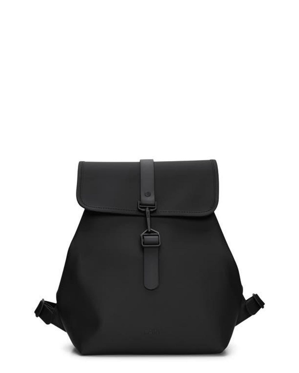 Rains Black Waterproof Bucket Backpack