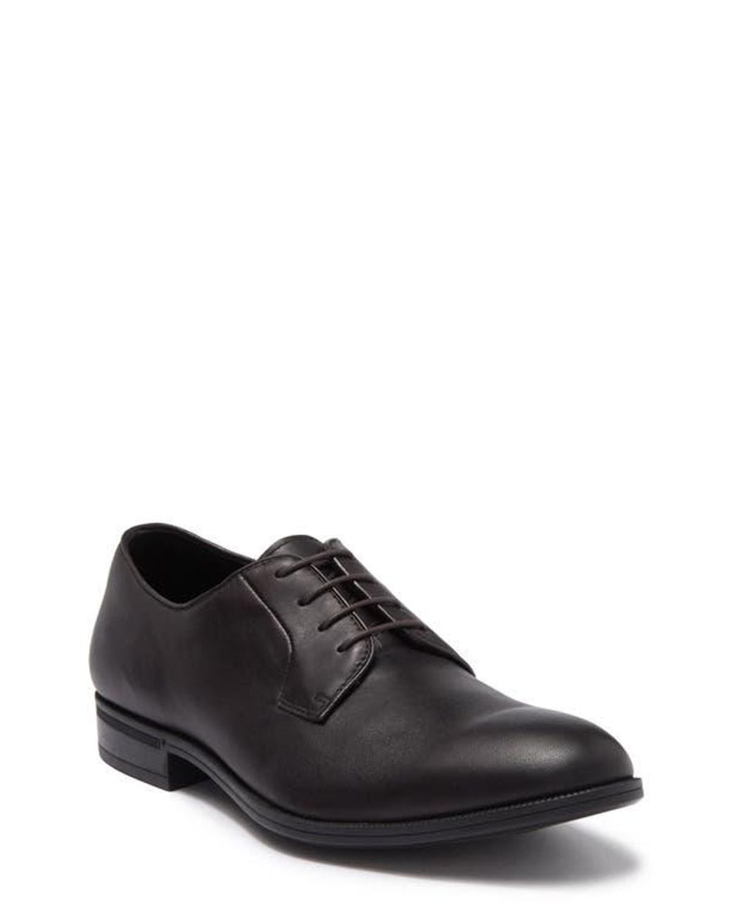 Gordon Rush Black Bailey Leather Plain Toe Derby for men