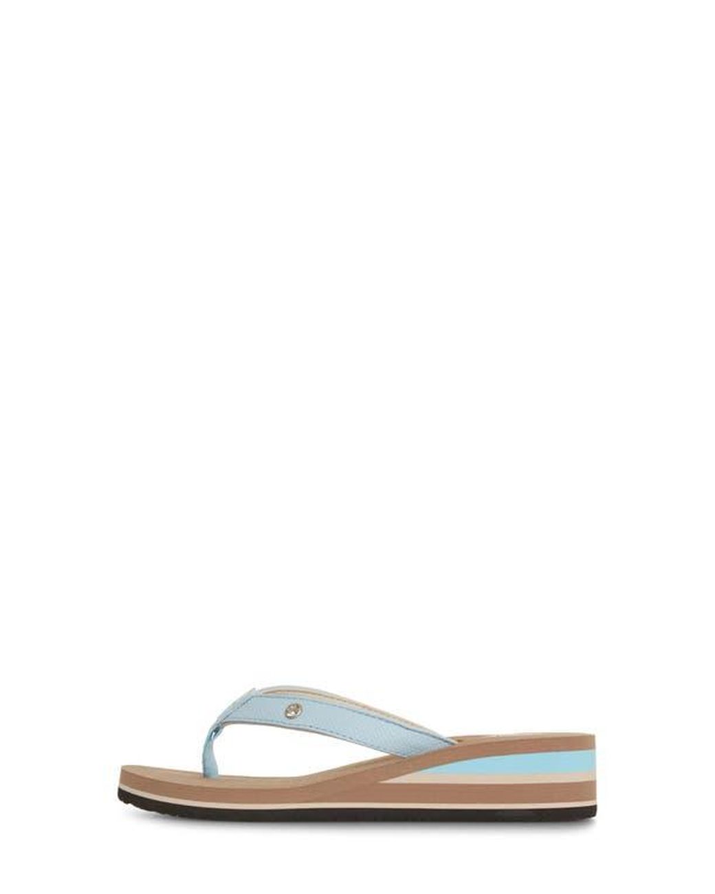 FLOOPI White Flip Flop Wedge Sandal