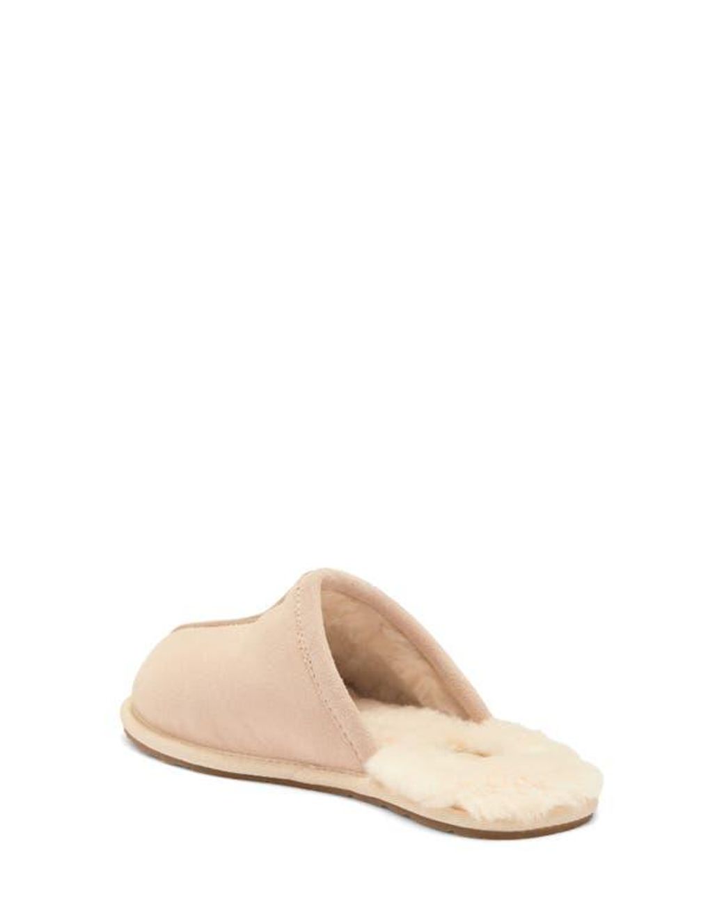 Ugg Natural Plush Wool-Blend Scuff Slippers