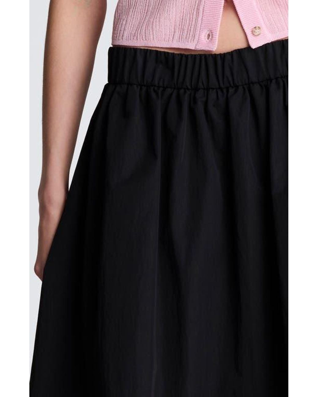 Kenneth Cole Black Bubble Midi Skirt