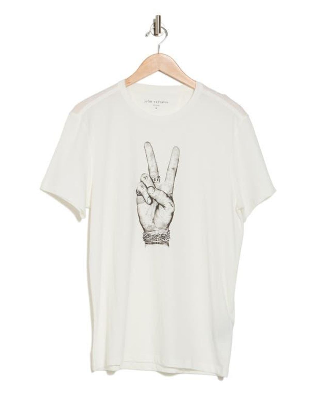 ★SCULPTOR★ Peace Center Tee White SC24A264WH john-varvatos-SALT-Tough-Peace