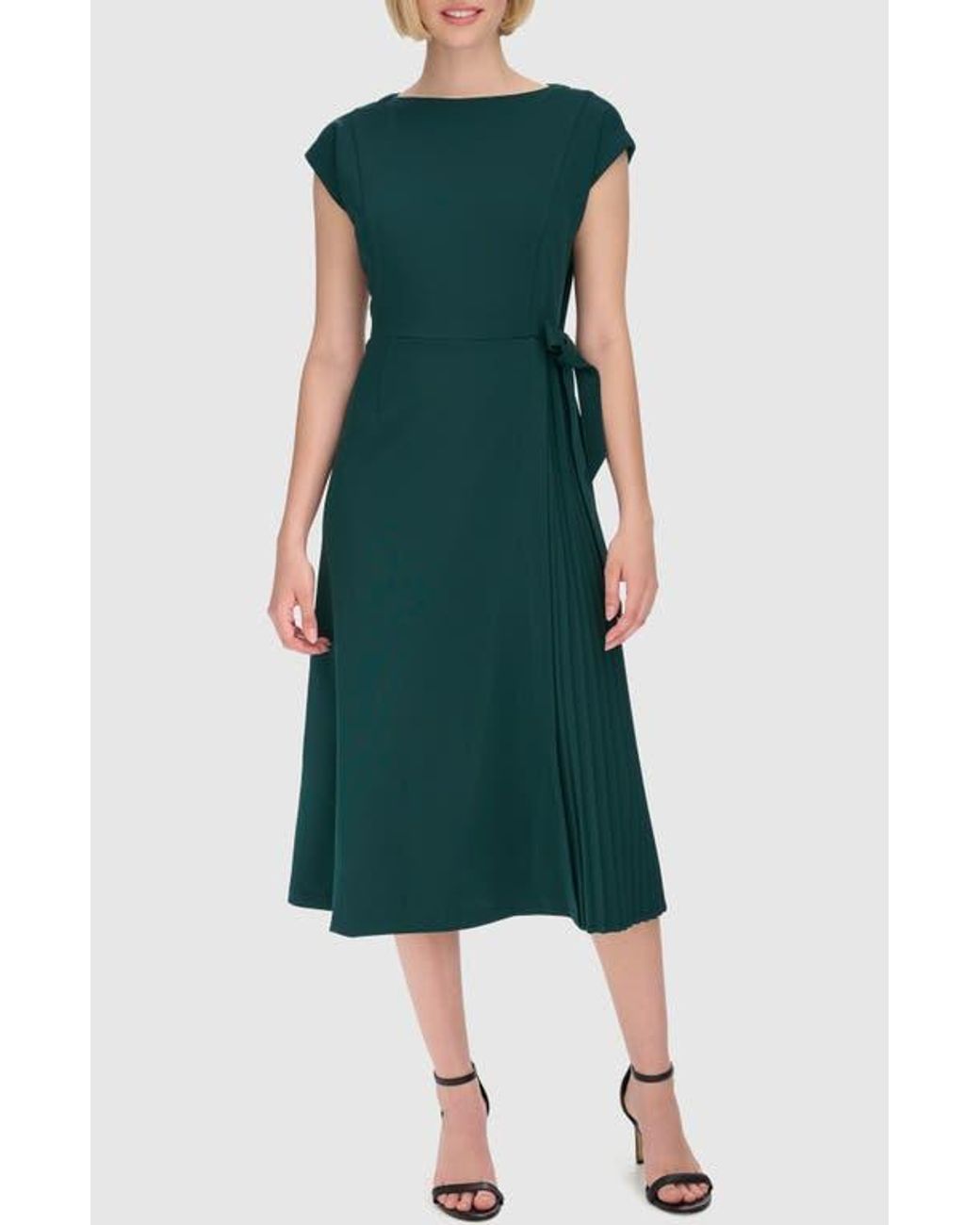 open lace back dress Calvin Klein Women's Cap Sleeve Scuba Crepe Pleated Skirt Dress Jungle 8 at  Amazon Women's Clothing store