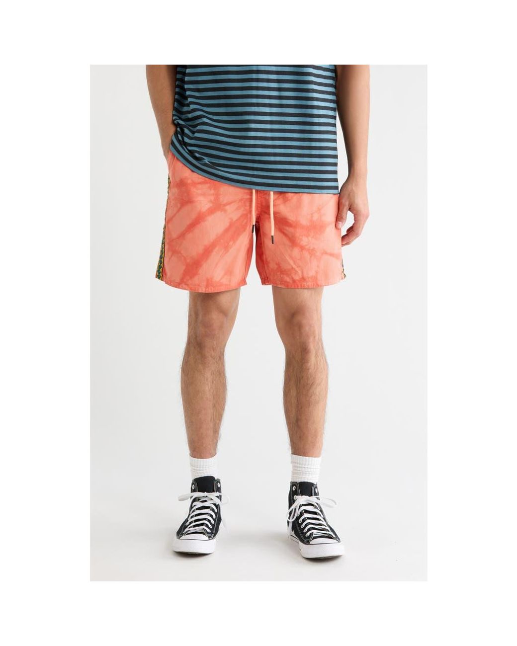 Gotcha Multicolor Cortez Print Drawstring Shorts for men