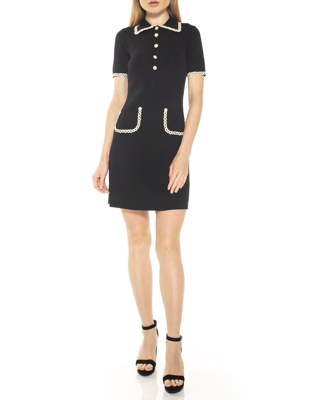 Alexia Admor Piper Short Sleeve Knit Dress in Black Lyst