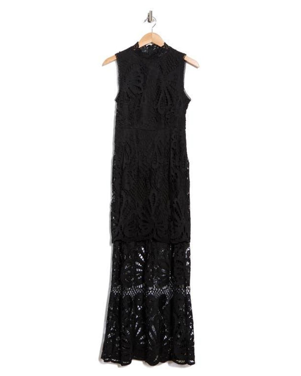 chinese dress ladies Lace Guipure Sleeveless A-line Midi Cocktail Dress