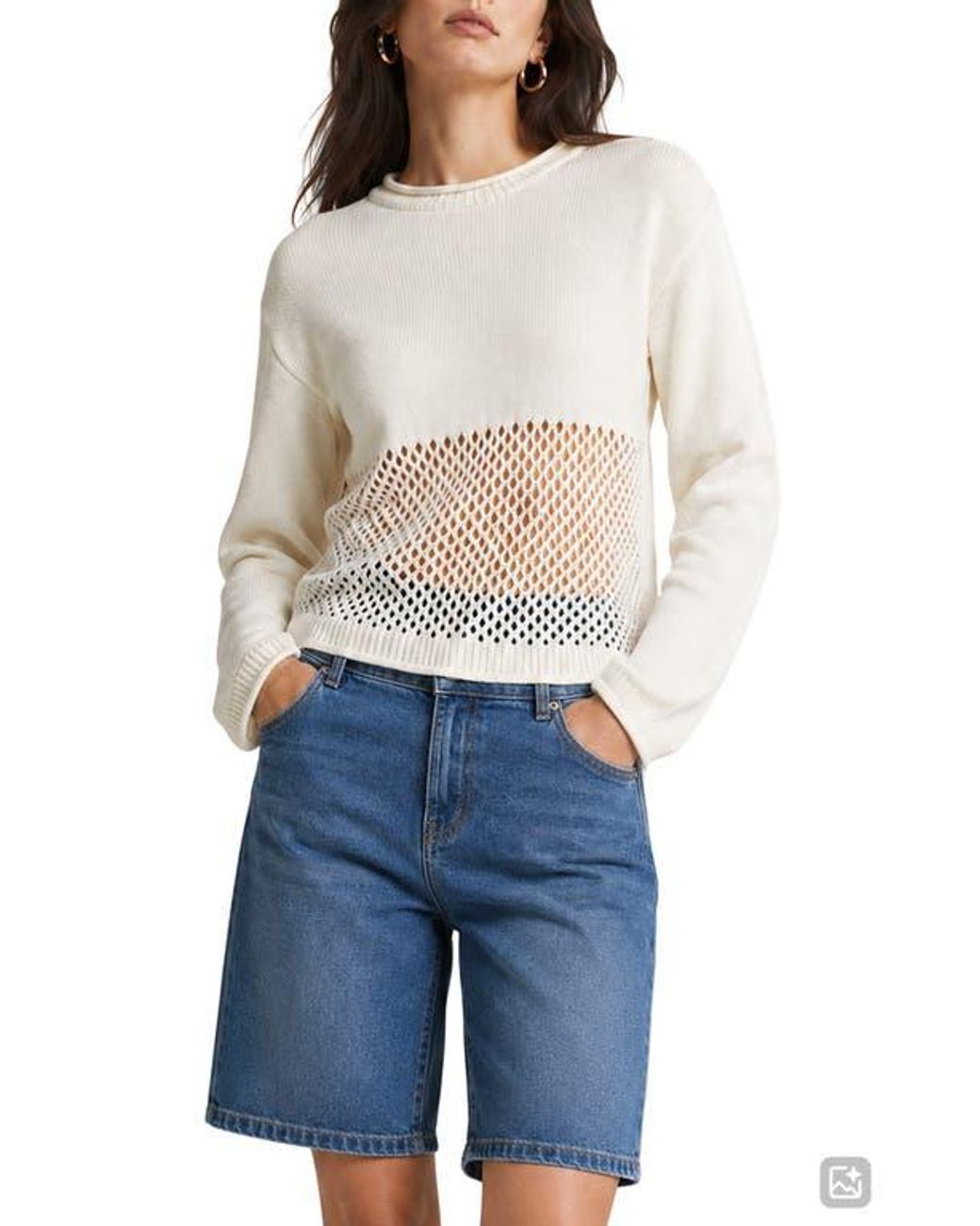 Love By Design White Apollo Open Knit Pullover