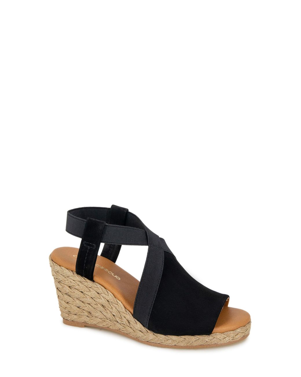 Andre Assous Nalik Platform Wedge Espadrille Sandal in Black Lyst