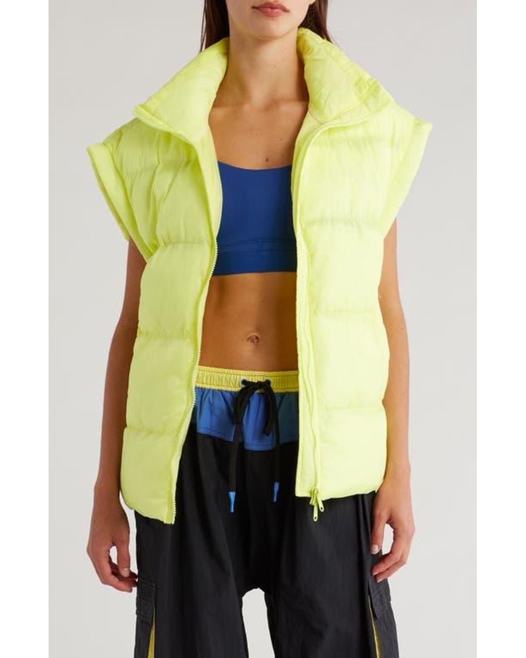 Free People Free People In A Bubble Oversize Puffer Vest In Sour Citrus At Nordstrom Rack Size Medium Lyst