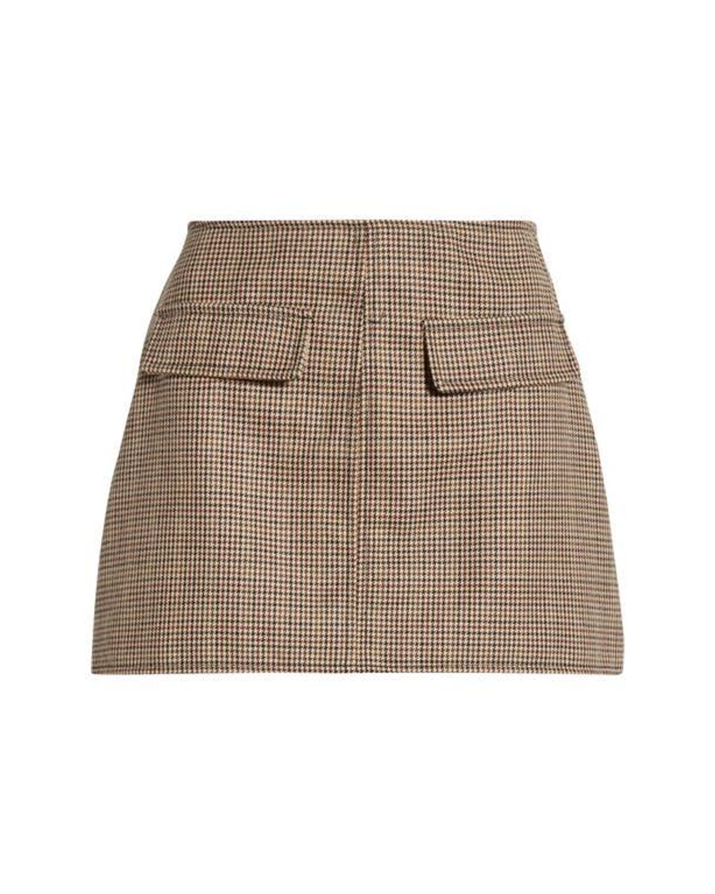 Blank NYC Natural Plaid Skirt
