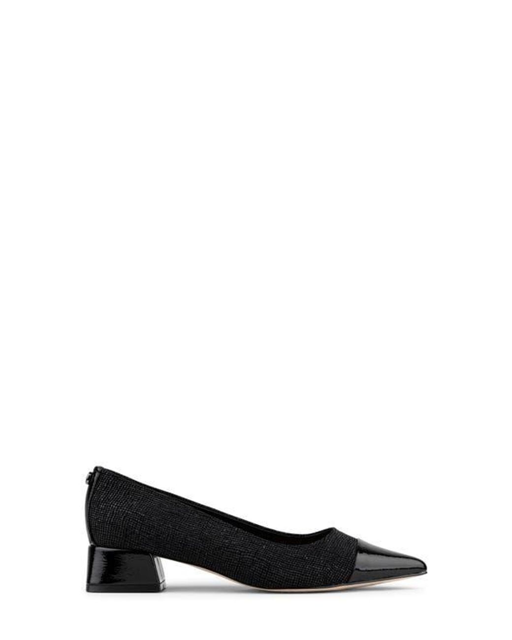 Donald J Pliner Black Cap Toe Pump