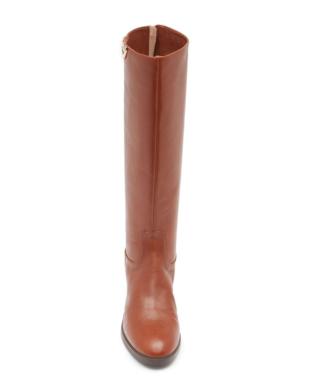 Tory Burch logo-embossed Tall Leather Boots - Brown