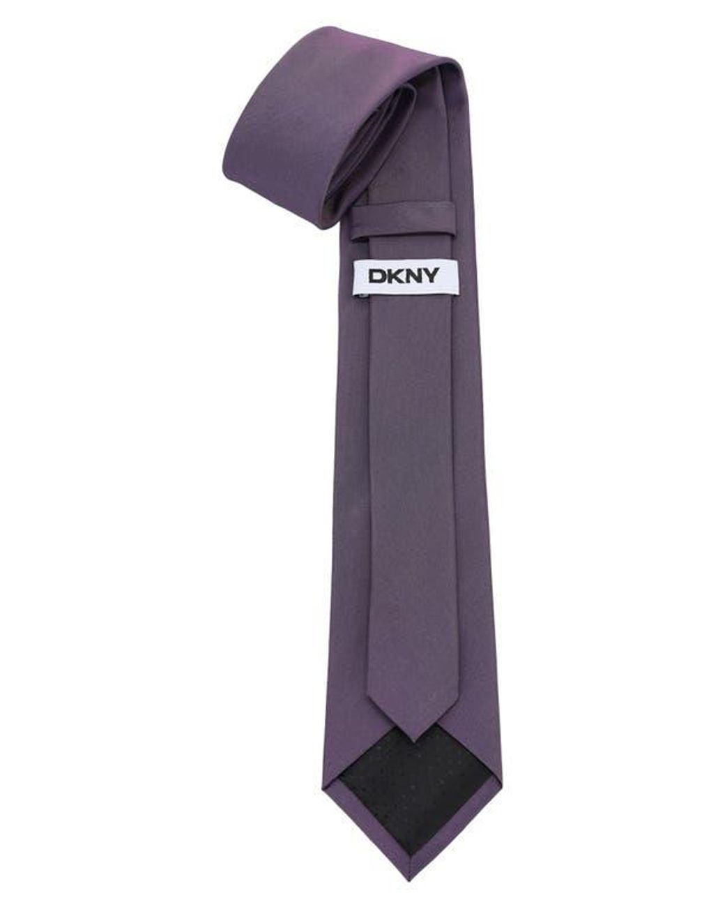 DKNY Purple Iridescent Solid Tie for men