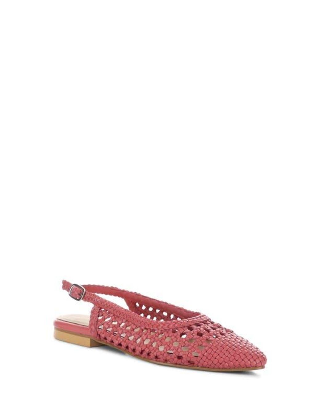 Bos. & Co. Red Willow Slingback Cap Toe Flat