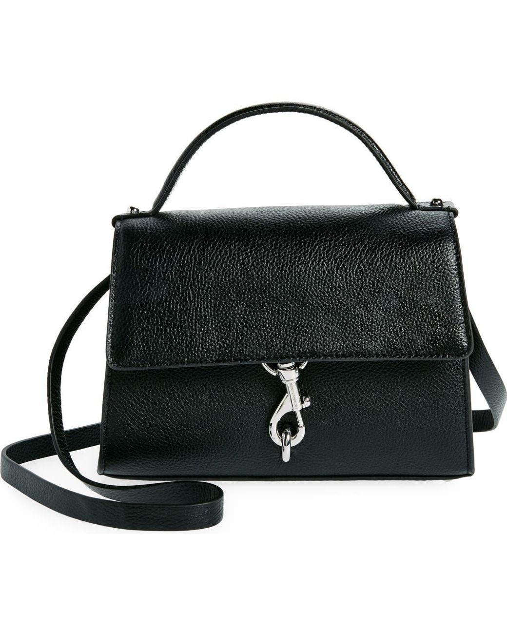 Rebecca Minkoff Megan Convertible Top-Handle Bag in Black | Lyst