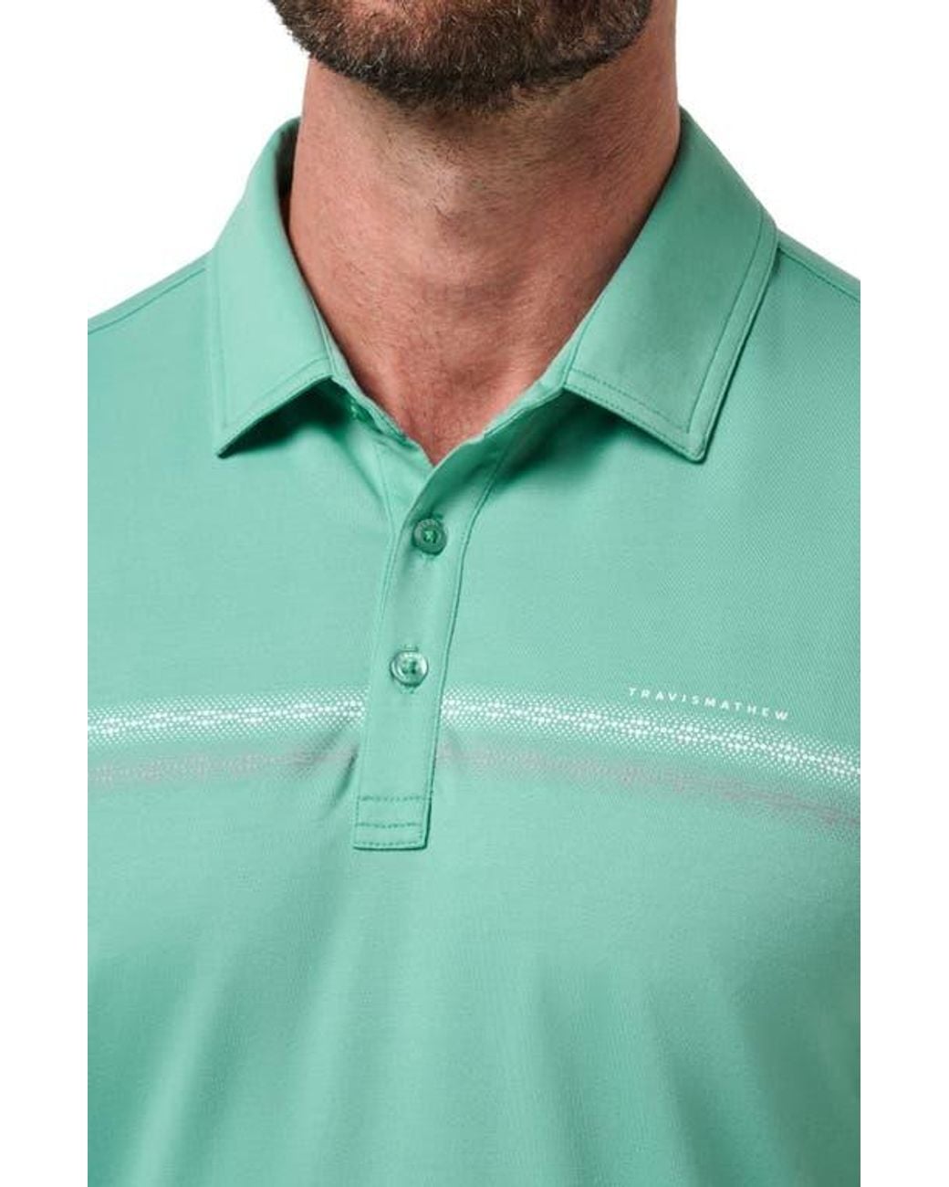 Travis Mathew Green Featherweight Polo for men